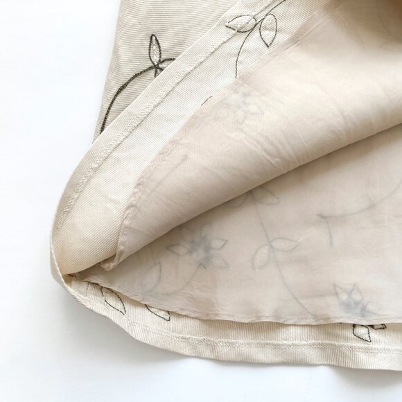 Lafayette 148 Linen & Silk Beaded Skirt - Picture 9 of 10